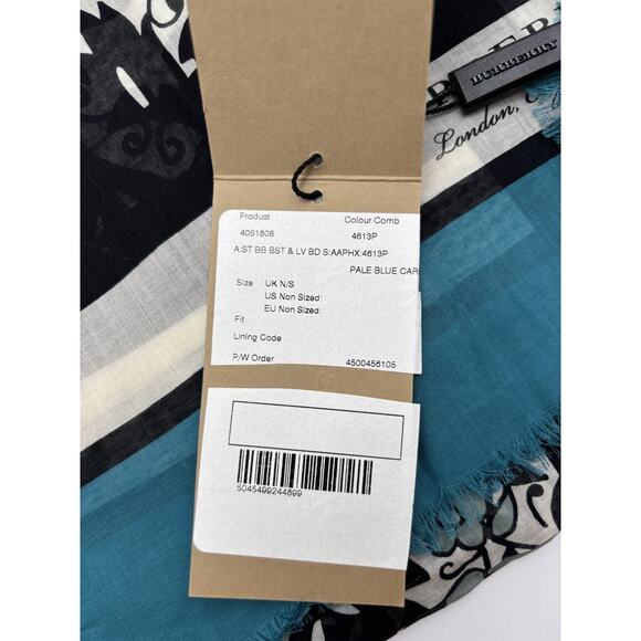 Burberry Multi-Color Print Scarf Size 195cm x 135cm – NWT - Picture 4 of 4